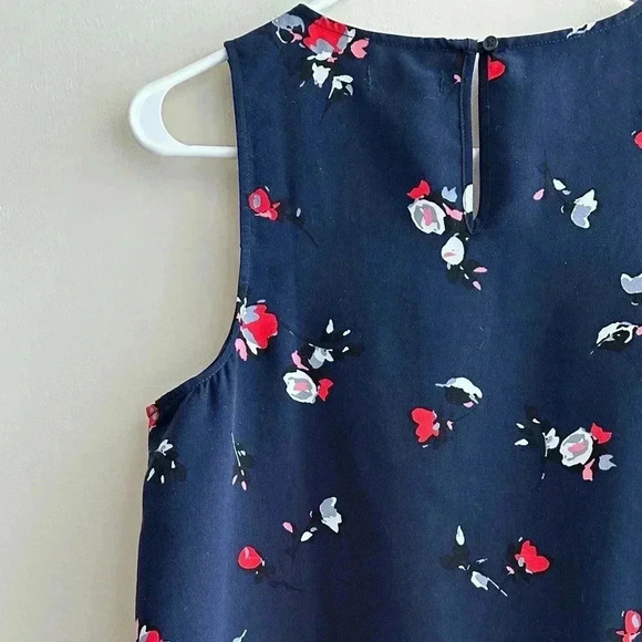 GAP Navy Blue Tank Top with Flowers, Square Tank Top, Layering Tank, Size Small - Picture 14 of 16
